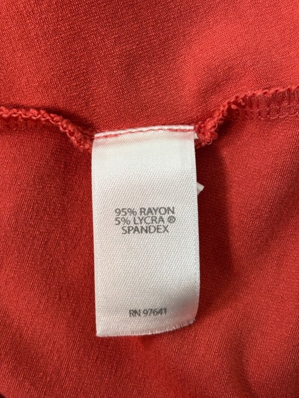 J. Jill Top Large Coral Wrap-Front Wearever Collection Stretch Blouse 3/4 Sleeve - Picture 11 of 11